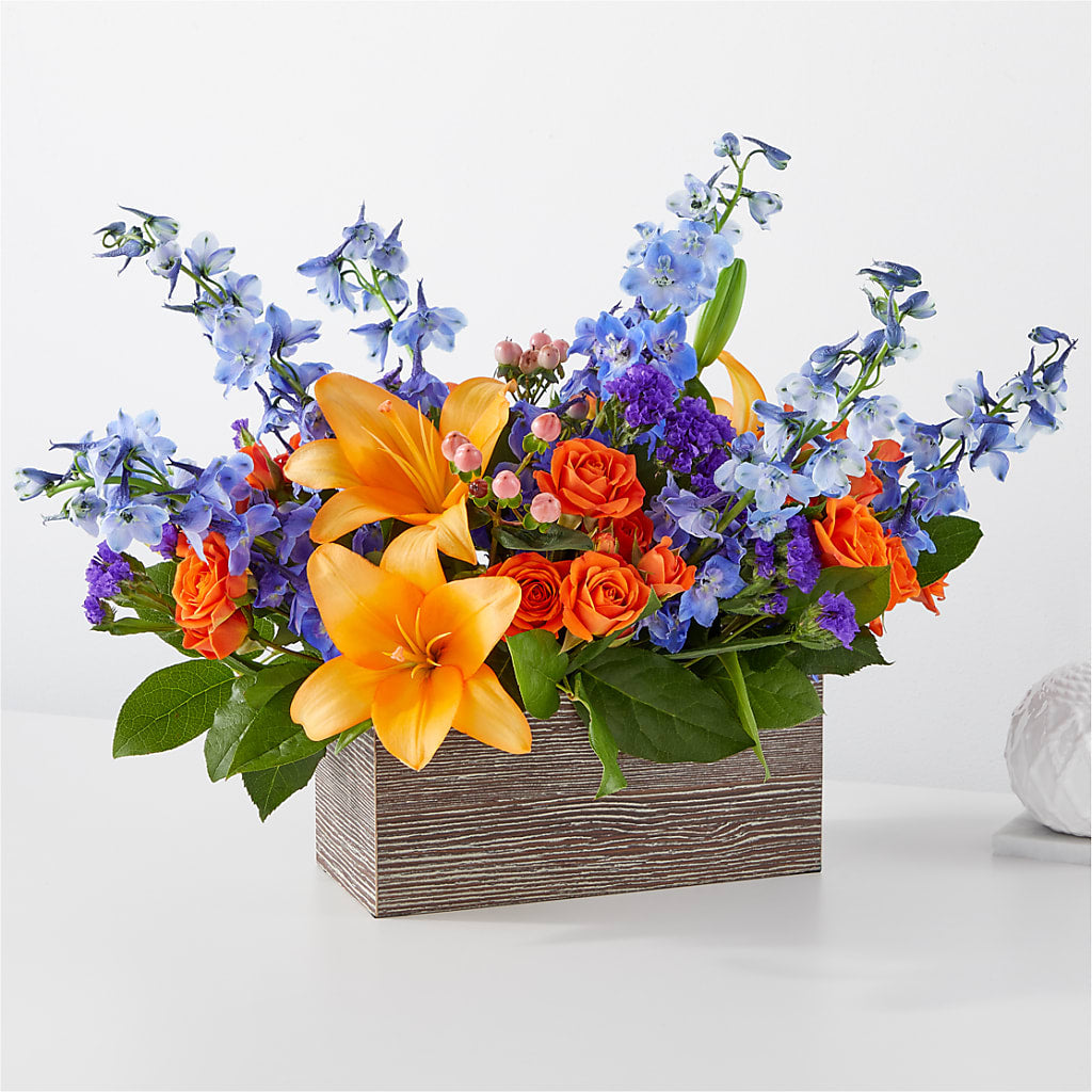 Radiant Citrus Box Bouquet – Edith Vl, Minneapolis MN