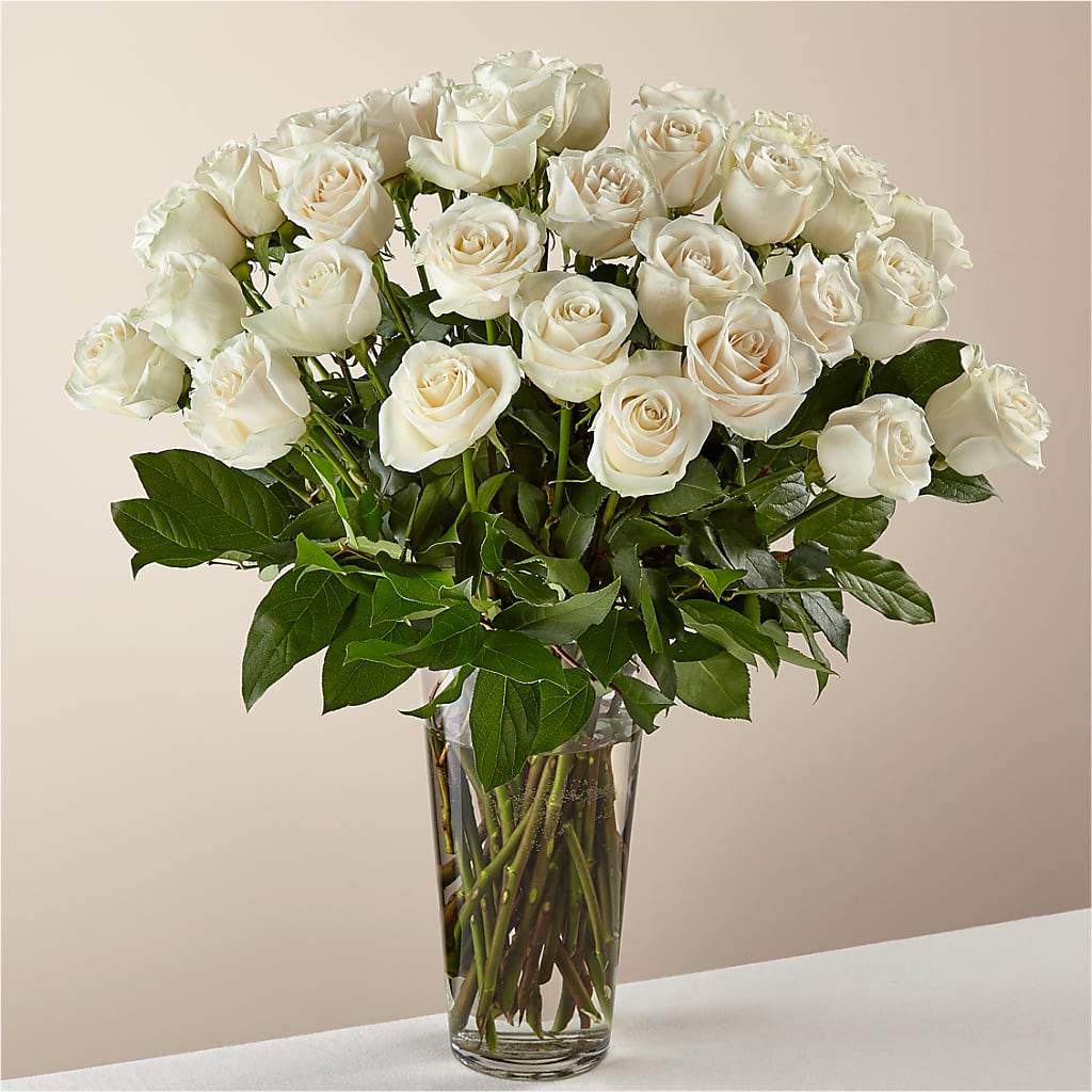 Long Stem White Rose Bouquet – Edith Vl, Minneapolis MN