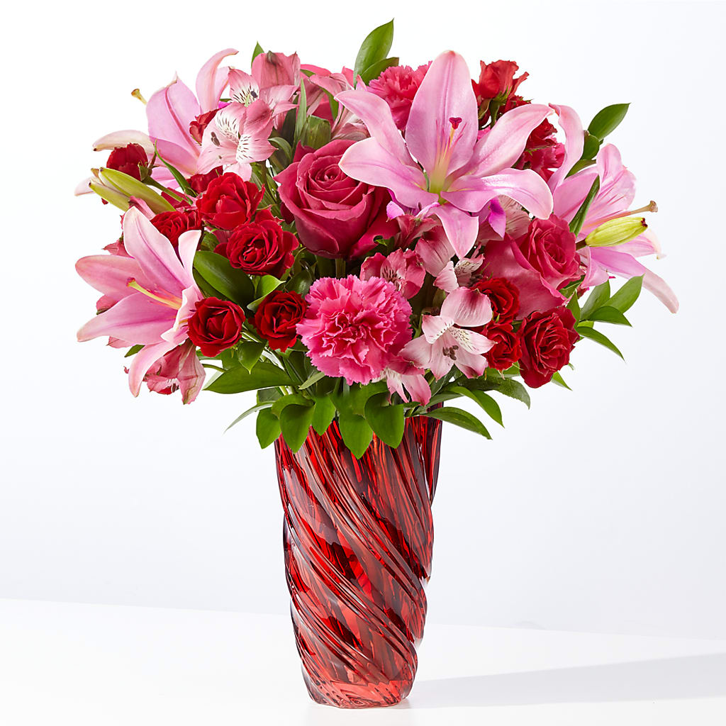 In Love Bouquet with Luxe Swirl Vase – Edith Vl, Minneapolis MN