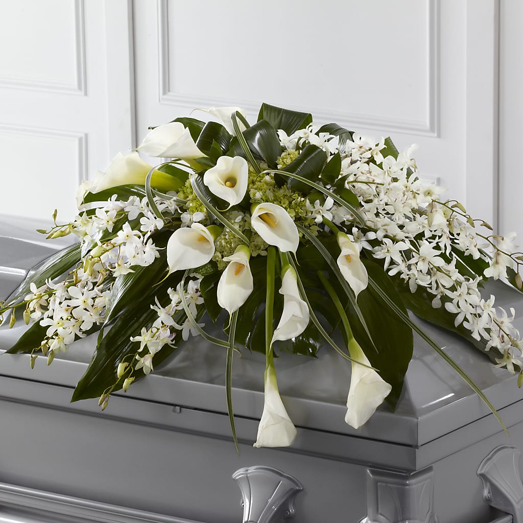 Angel Wings Casket Spray – Edith Vl, Minneapolis MN