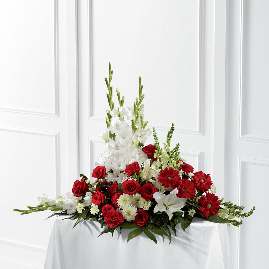 Crimson & White Arrangement – Edith Vl, Minneapolis MN