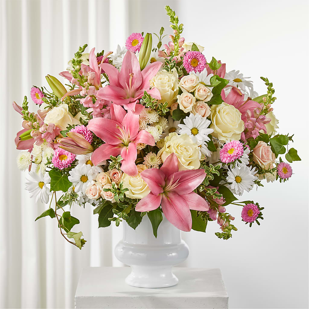 Empathetic Blooms Urn Arrangement – Edith Vl, Minneapolis MN