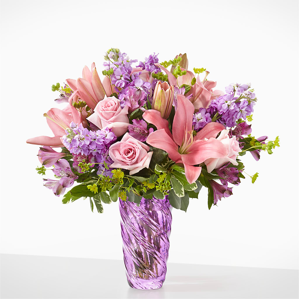 Precious Petals Bouquet with Luxe Swirl Vase – Edith Vl, Minneapolis MN