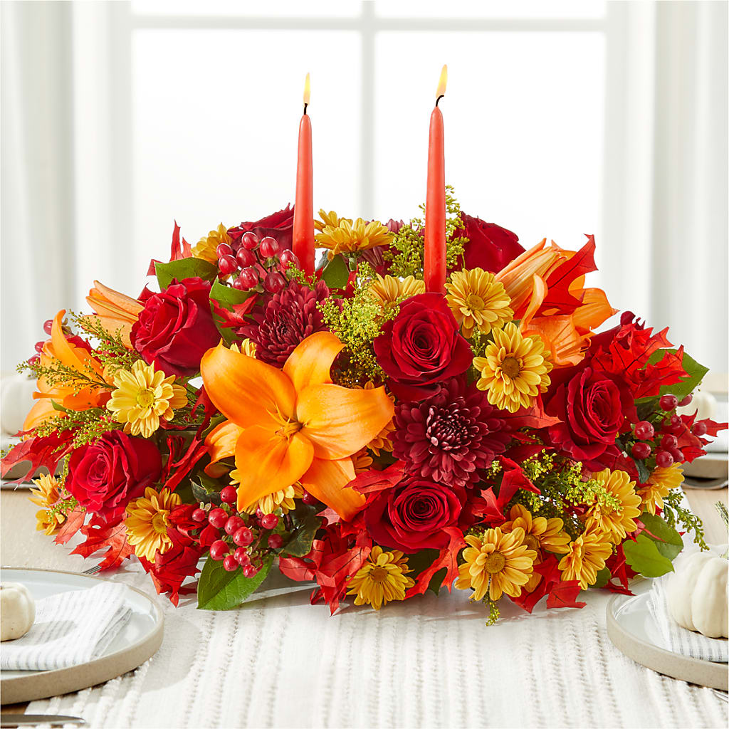 Autumn's Embrace Centerpiece – Edith Vl, Minneapolis MN