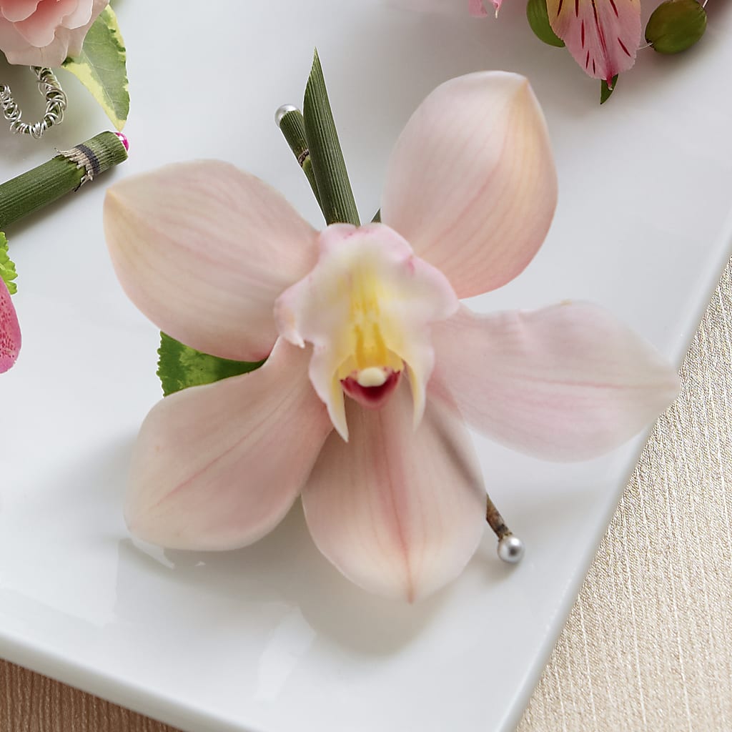Pink Cymbidium Boutonniere – Edith Vl, Minneapolis MN