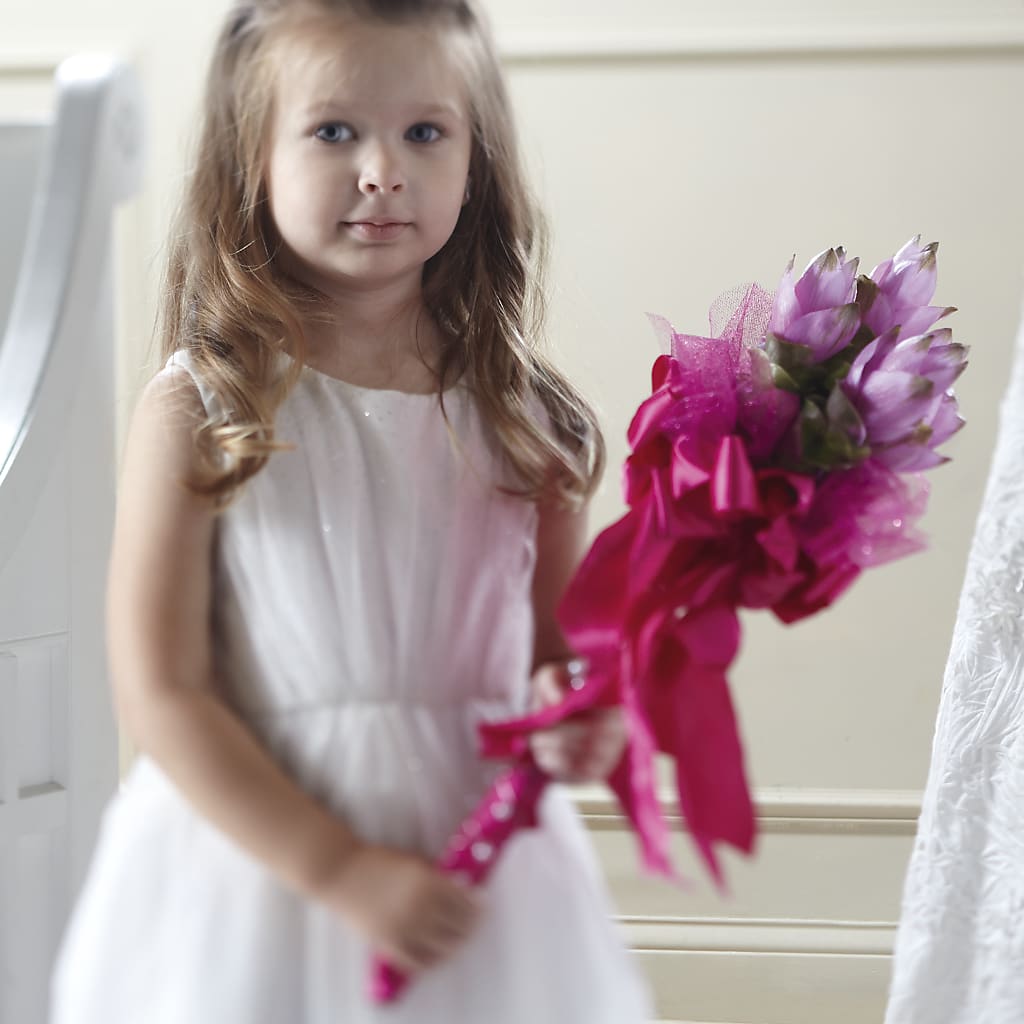 Sparkle Pink Flower Girl Bouquet – Edith Vl, Minneapolis MN
