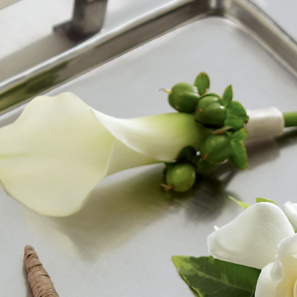 White Calla Boutonniere – Edith Vl, Minneapolis MN