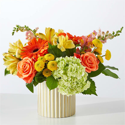 Autumn Sunshine Bouquet with Ivory Vase –  Edith Vl, Minneapolis MN