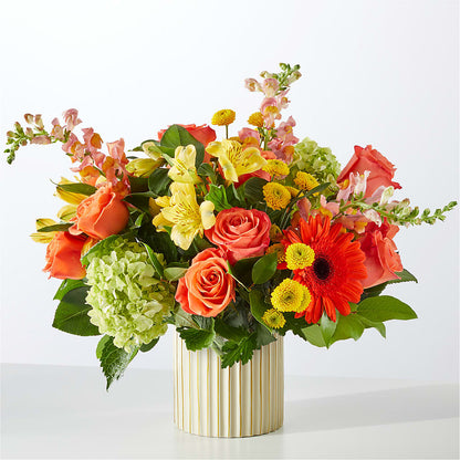 Autumn Sunshine Bouquet with Ivory Vase –  Edith Vl, Minneapolis MN