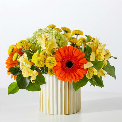 Autumn Sunshine Bouquet with Ivory Vase –  Edith Vl, Minneapolis MN