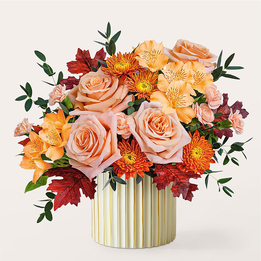 Spiced Latte Bouquet with Ivory Vase –  Edith Vl, Minneapolis MN
