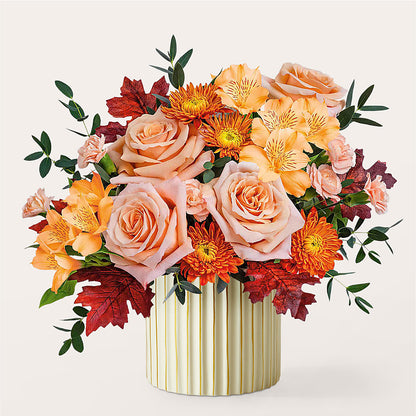 Spiced Latte Bouquet with Ivory Vase –  Edith Vl, Minneapolis MN