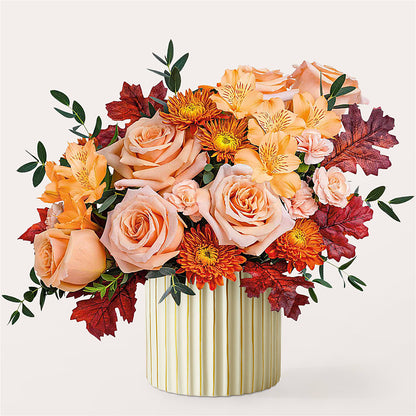 Spiced Latte Bouquet with Ivory Vase –  Edith Vl, Minneapolis MN