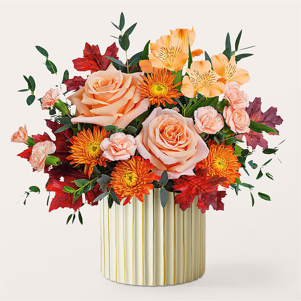 Spiced Latte Bouquet with Ivory Vase –  Edith Vl, Minneapolis MN