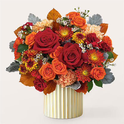 Merlot Bouquet with Ivory Vase –  Edith Vl, Minneapolis MN