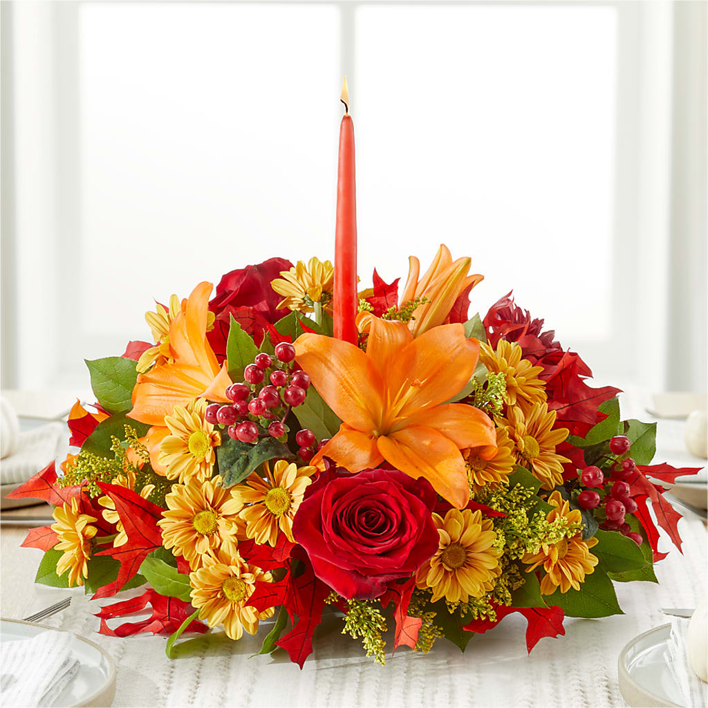 Autumn's Embrace Centerpiece –  Edith Vl, Minneapolis MN