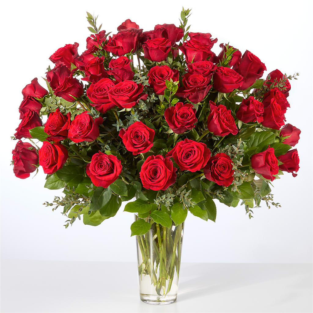 Forever Yours Fifty Stem Red Rose Bouquet –  Edith Vl, Minneapolis MN